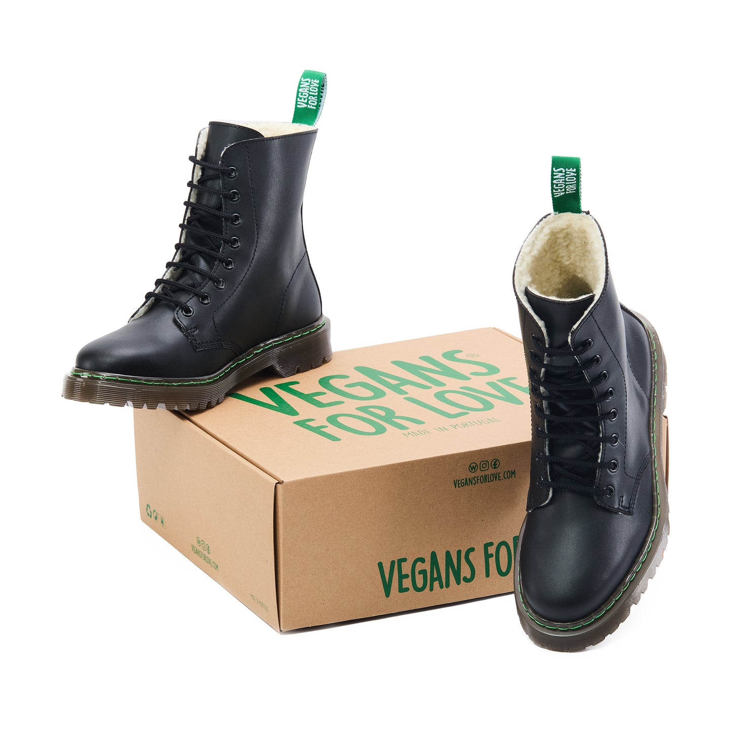 Wegańskie Zimowe Buty Unisex - Activist Footprints, Trwałe, Wodoodporne, z Podszewką Polarową, Idealne na Zimno i Codzienny Użytek