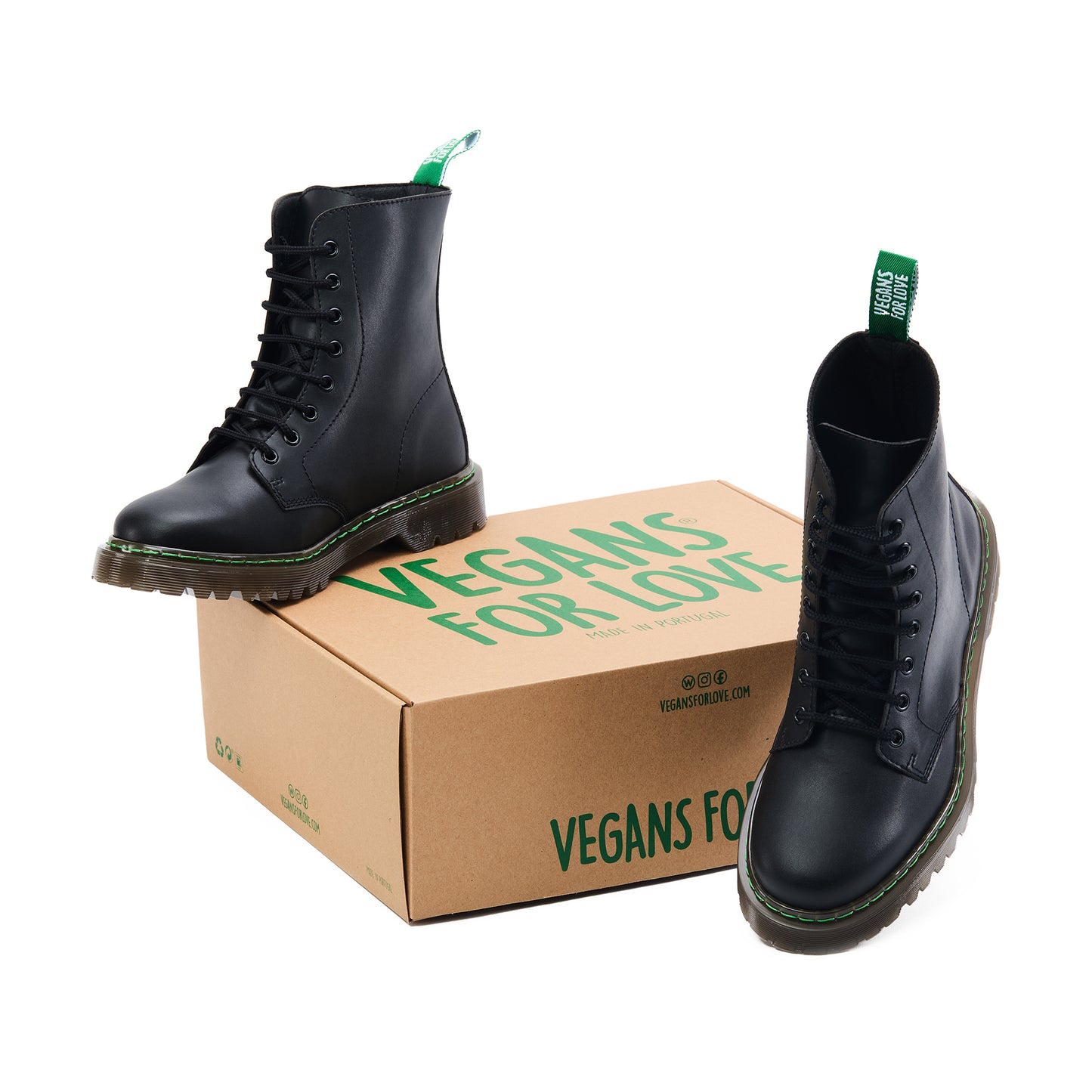 Botas Pretas Unissexo Vegan com forro preto